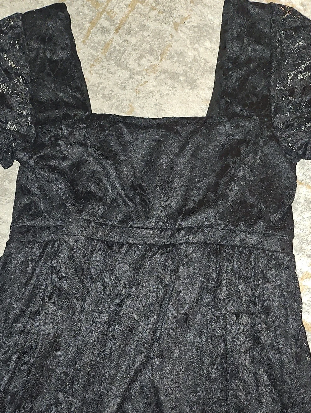 Torrid The Knee Lace Puff Sleeve Black Dress Size 1X